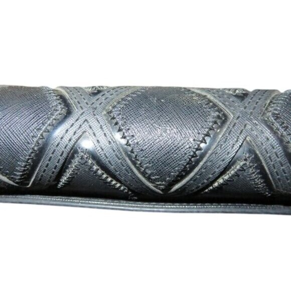 TORY BURCH Fleming Black Structured Quilted leather flap chain crossbody handbag - Picture 6 of 14